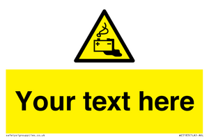 Custom Battery Charging Sign